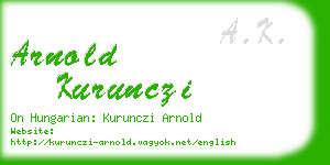 arnold kurunczi business card